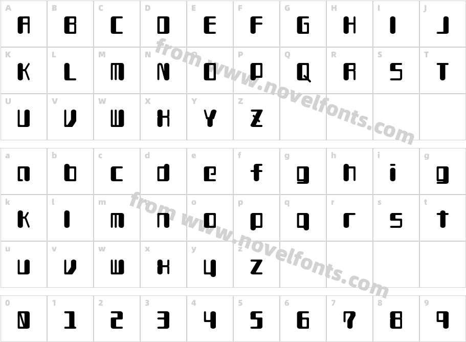 TYPEOUT2097ALP-RegularCharacter Map