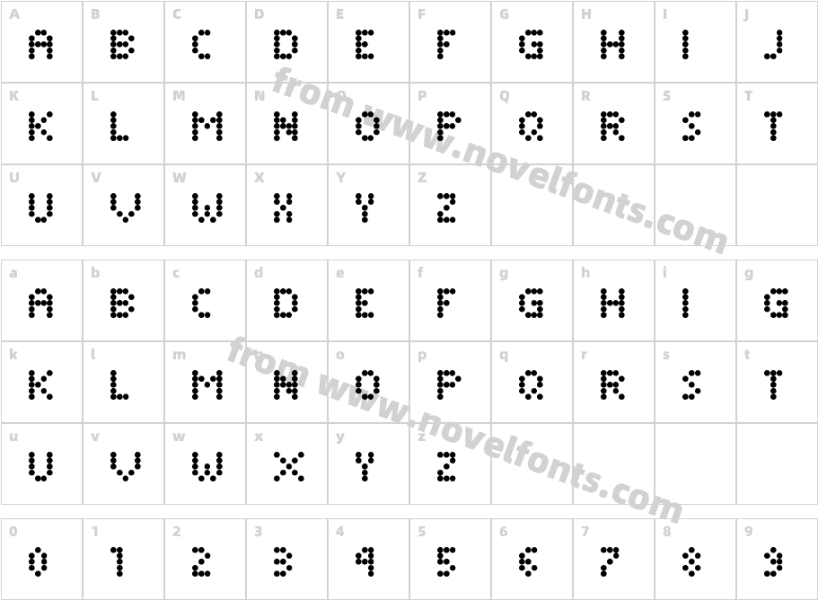 Dimelthoz Mini RegularCharacter Map