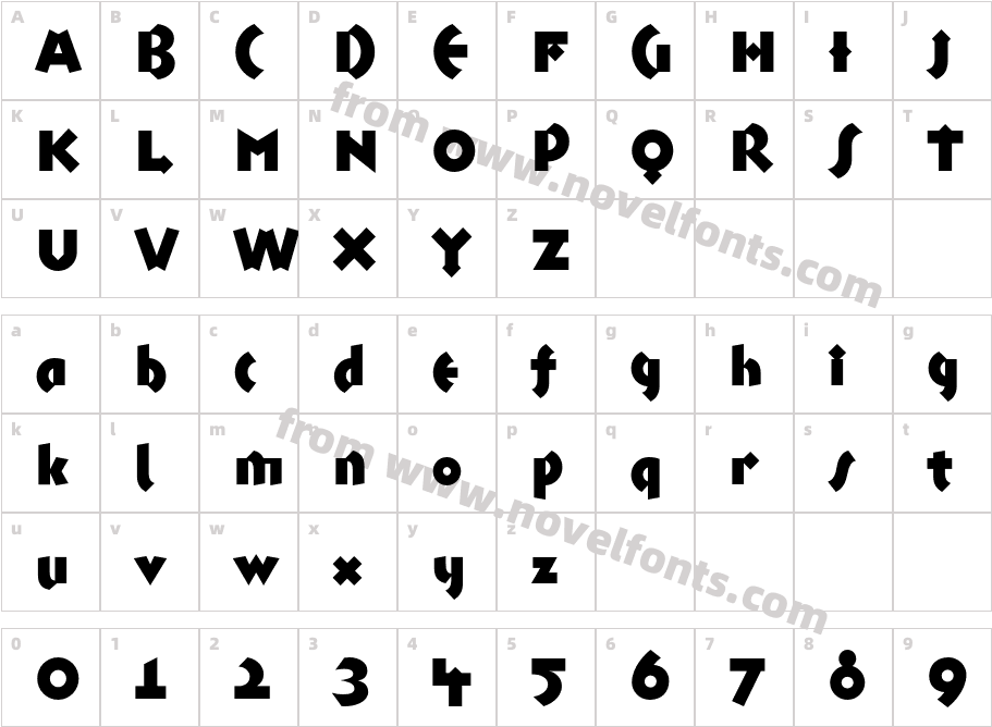 TalkingDrumITCStdCharacter Map