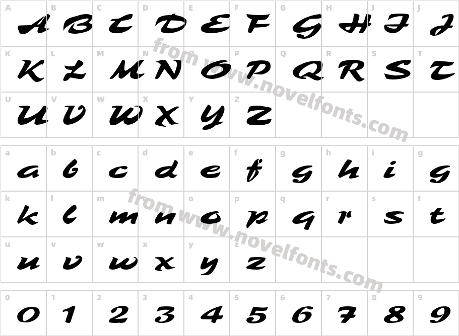 Tambo ScriptCharacter Map