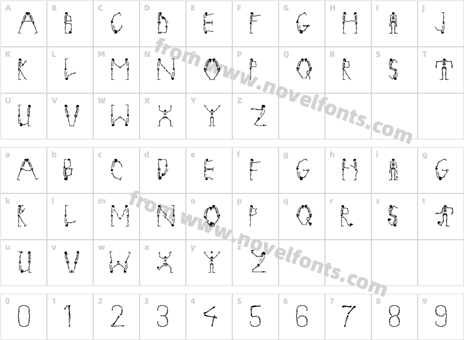 TangoMacabreCharacter Map