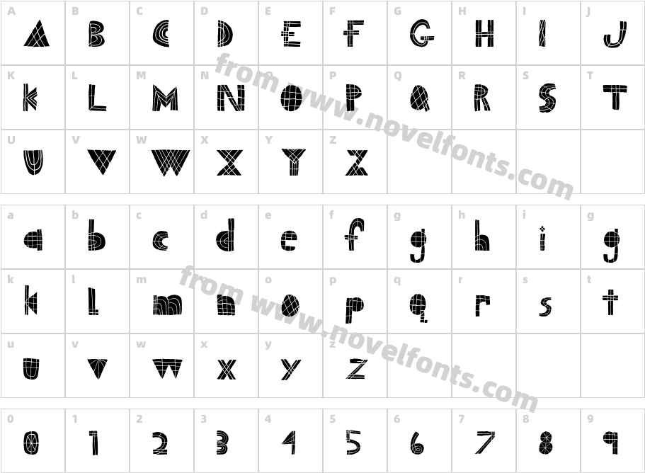 TartanCabaretCharacter Map