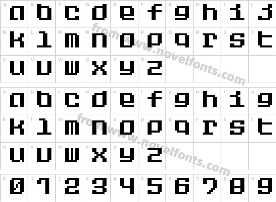 Tdmex BitmapCharacter Map