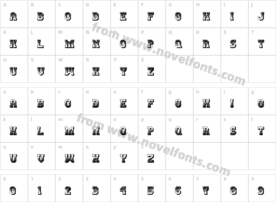 Teatral RegularCharacter Map