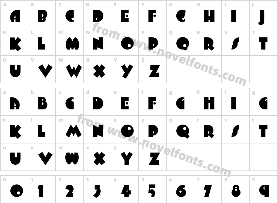 TechnicalPlainCharacter Map