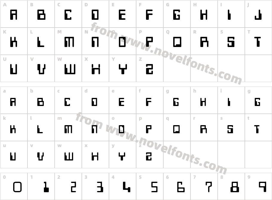 Technocrat RegularCharacter Map