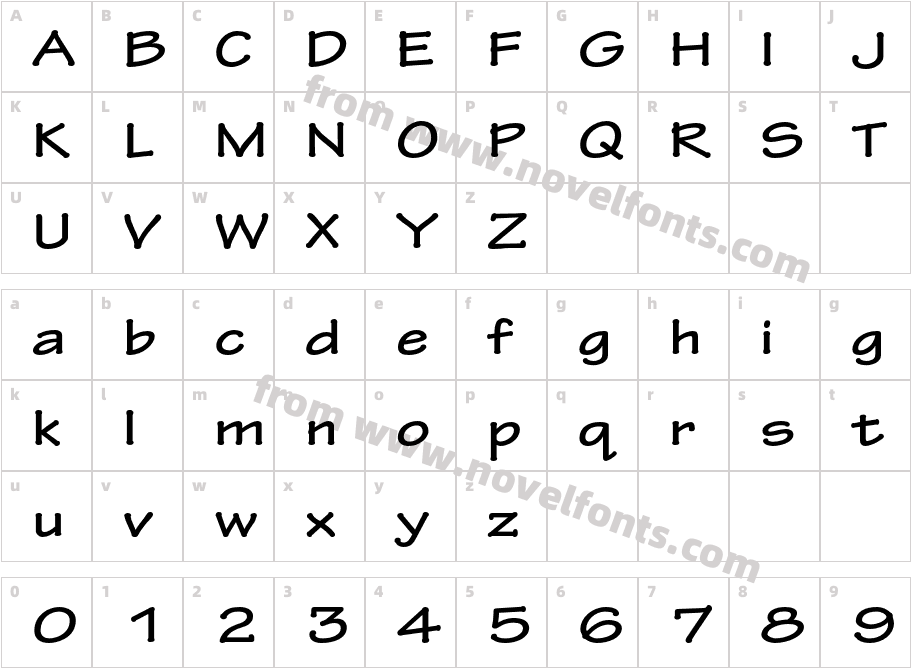 TektonPro-BoldExtCharacter Map