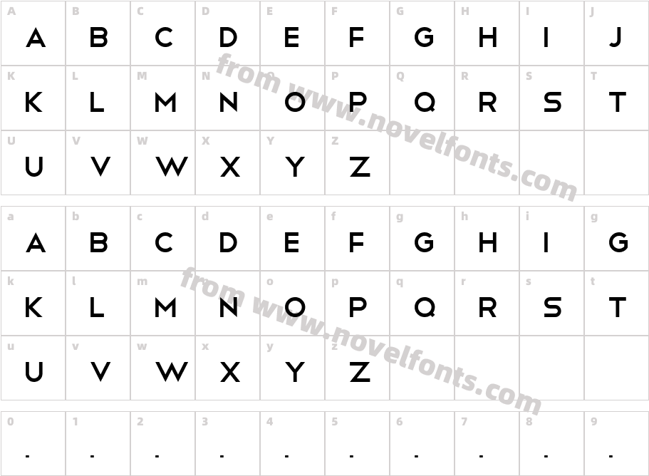 TelegraficoCharacter Map