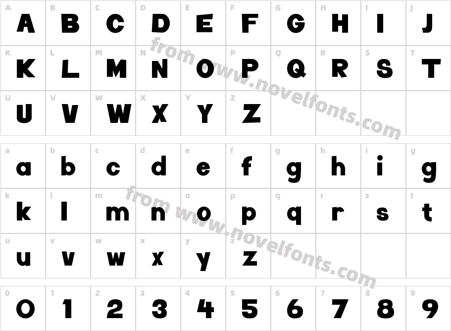 Teletoon LowercaseCharacter Map