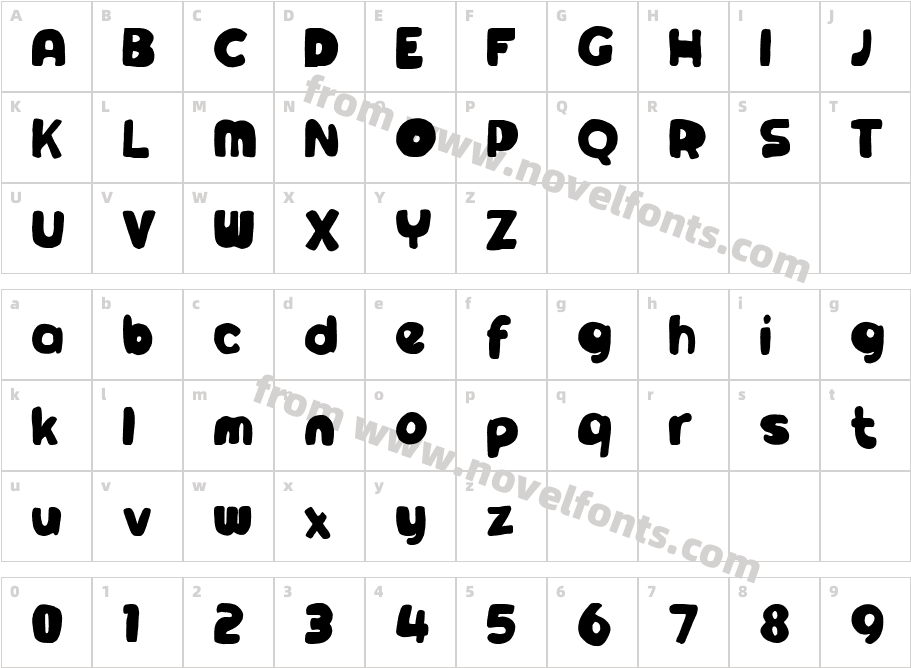 DinoTypeDonutCleanCharacter Map