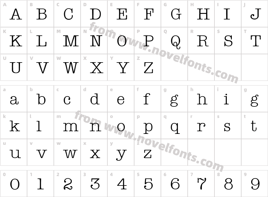 Teletype RegularCharacter Map