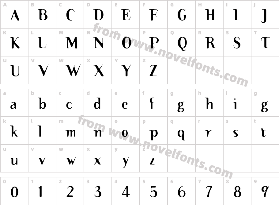 TemaCantante-BoldCharacter Map