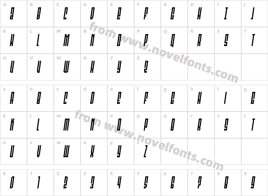 Templar Shield Condensed SemItCharacter Map