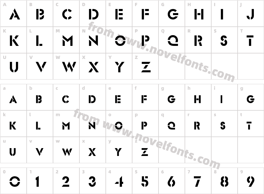 Templett NormalCharacter Map