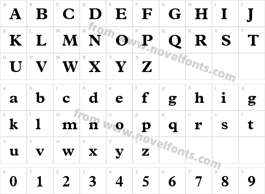 Terminus Black SSi BoldCharacter Map