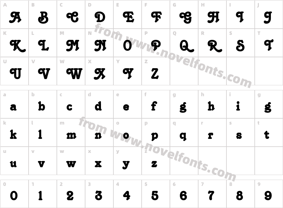 Terra BoldCharacter Map