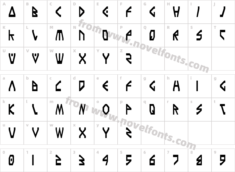 Terra Firma CondensedCharacter Map