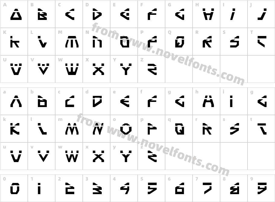 Terra Firma LaserCharacter Map