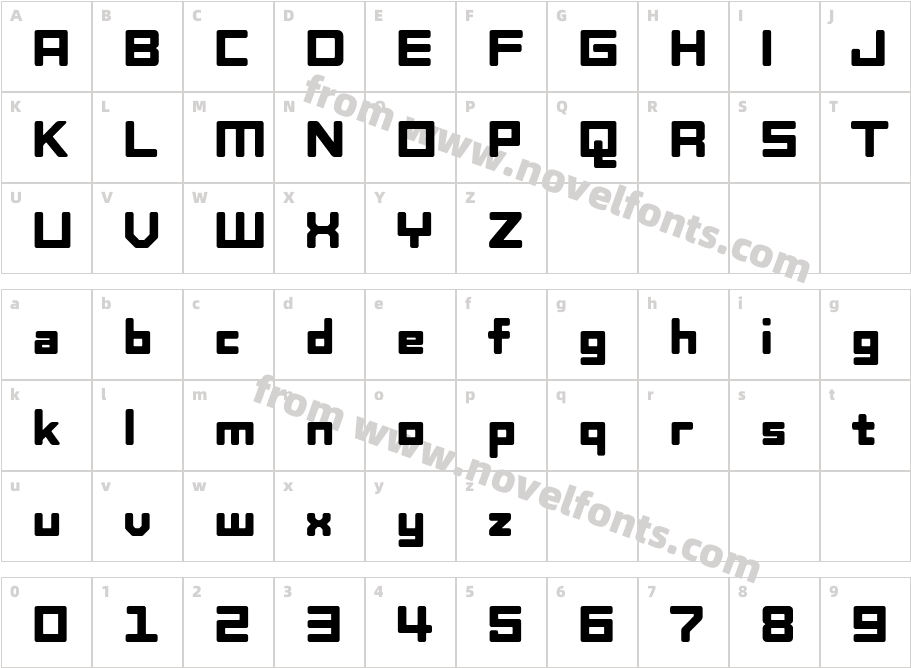 TetraITCStd-BoldCharacter Map