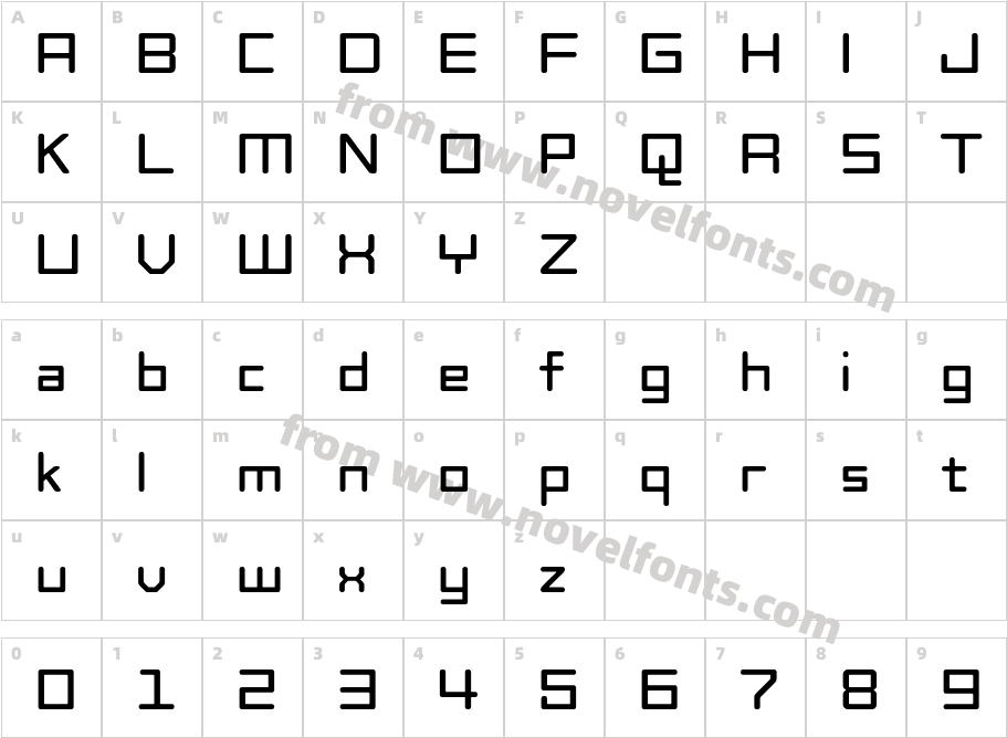 TetraITCStd-LightCharacter Map