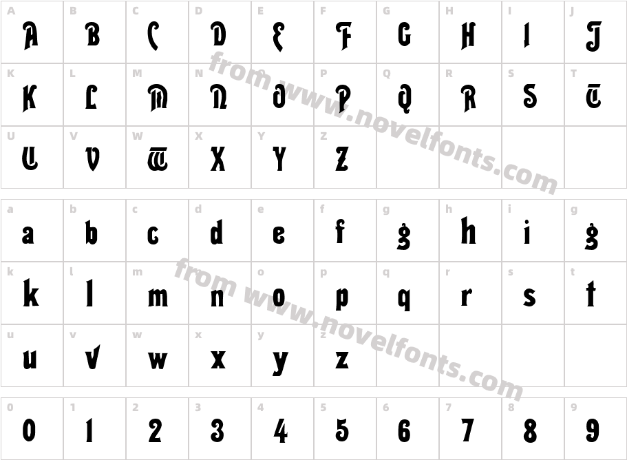 Thalia RegularCharacter Map