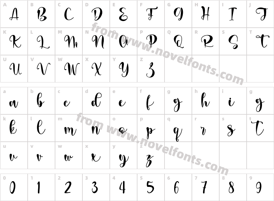 Thankmom - personal useCharacter Map