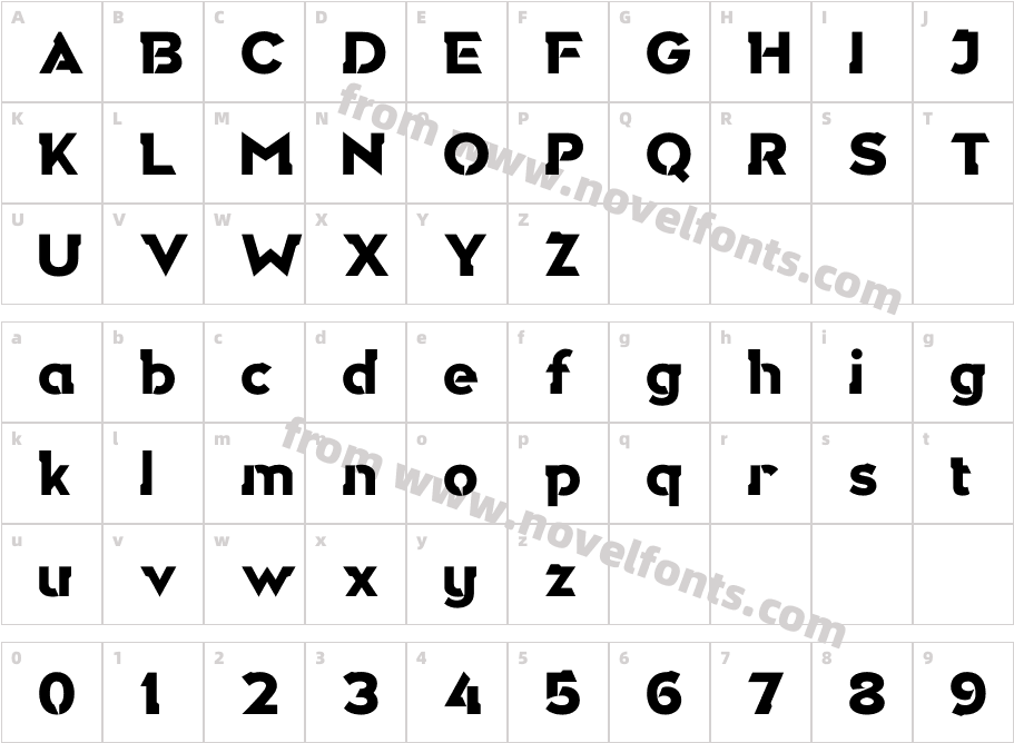 Dirga Extra BoldCharacter Map