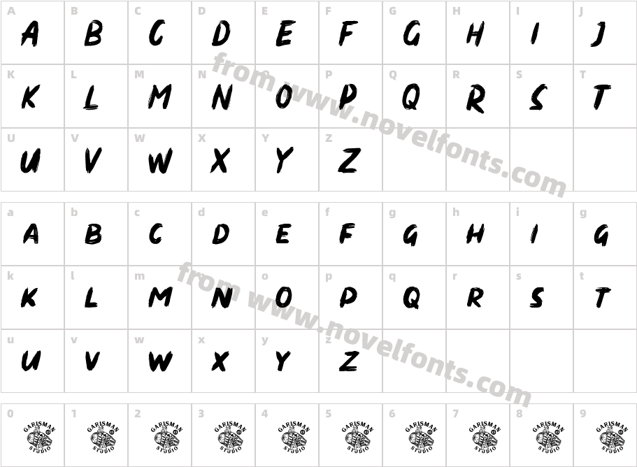 Dirty BrushCharacter Map