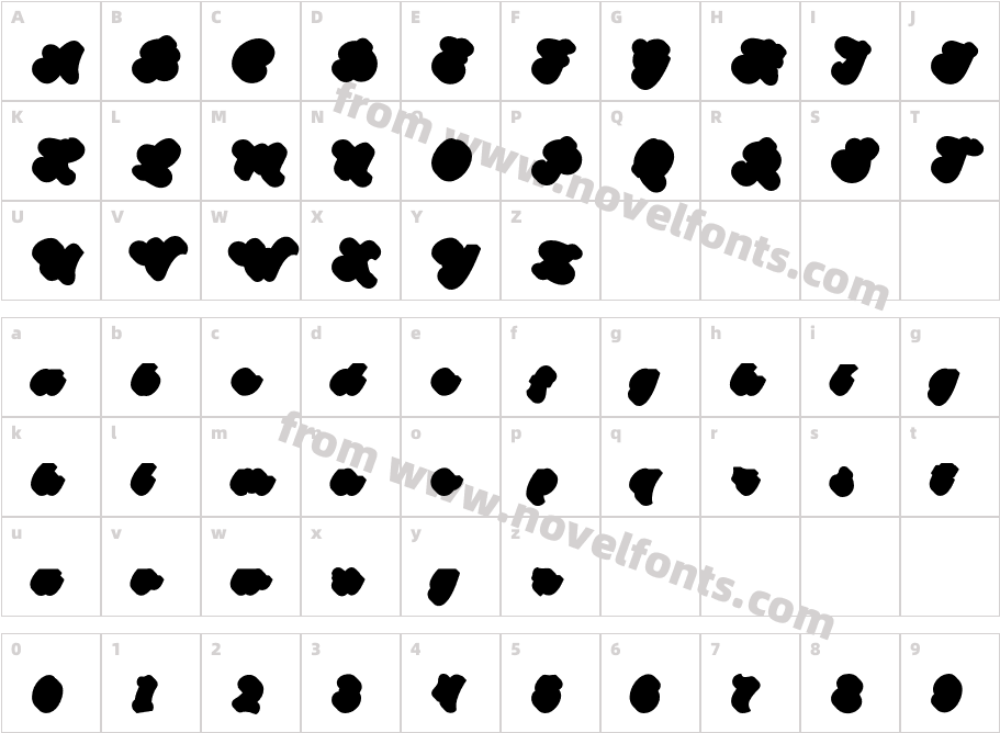 TheAuratypeExtrudeDEMO-RegCharacter Map