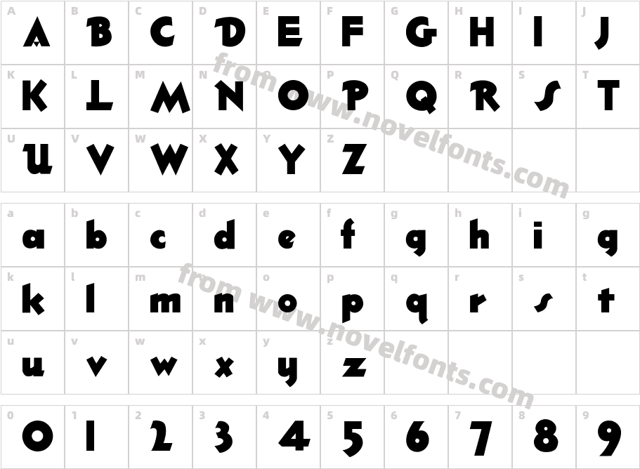 ThickDecoCharacter Map