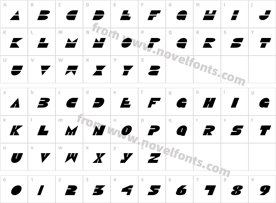 Disco Duck ItalicCharacter Map