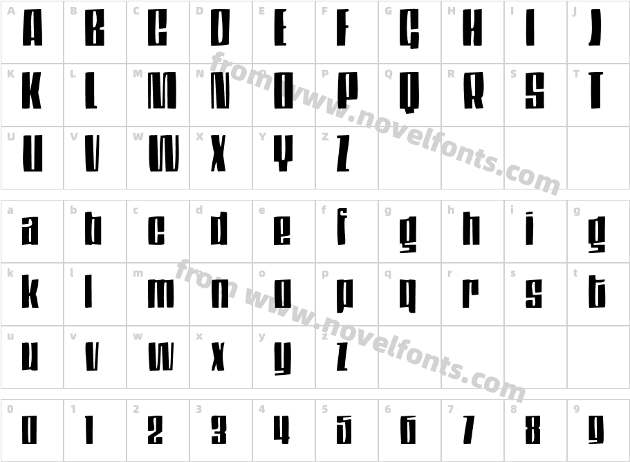 ThompsonCharacter Map