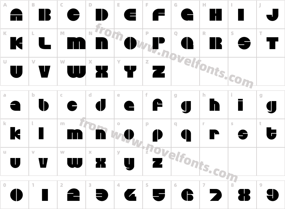 DiscoRegularCharacter Map