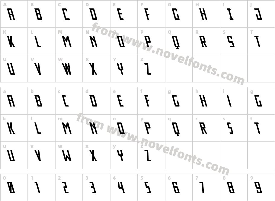 Thunder Nova LeftalicCharacter Map