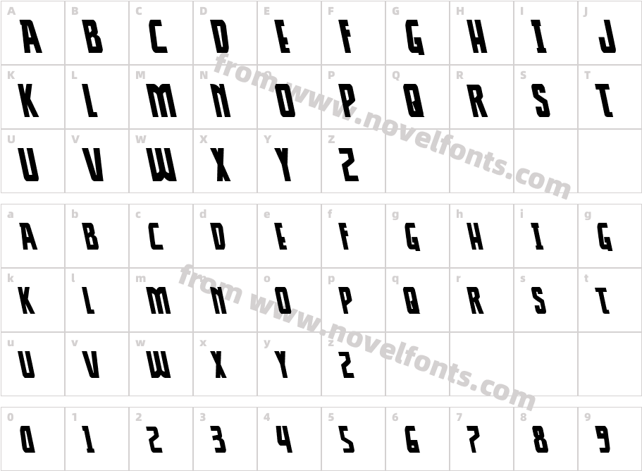 Thunder-Hawk Drop LeftalicCharacter Map