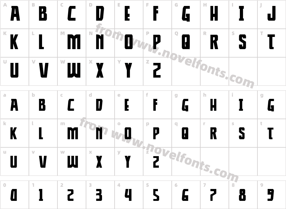 Thunder-Hawk ExpandedCharacter Map