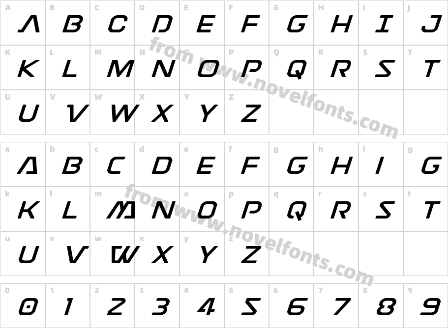 Discotechia ExpandedCharacter Map