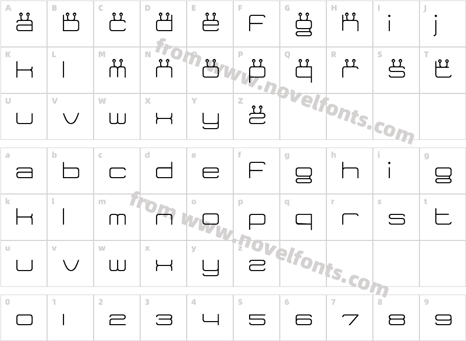 Tidy Curve TVCharacter Map