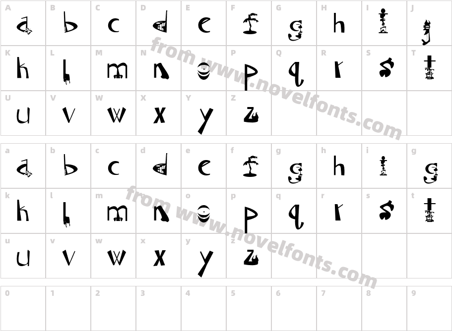 Tiki RegularCharacter Map