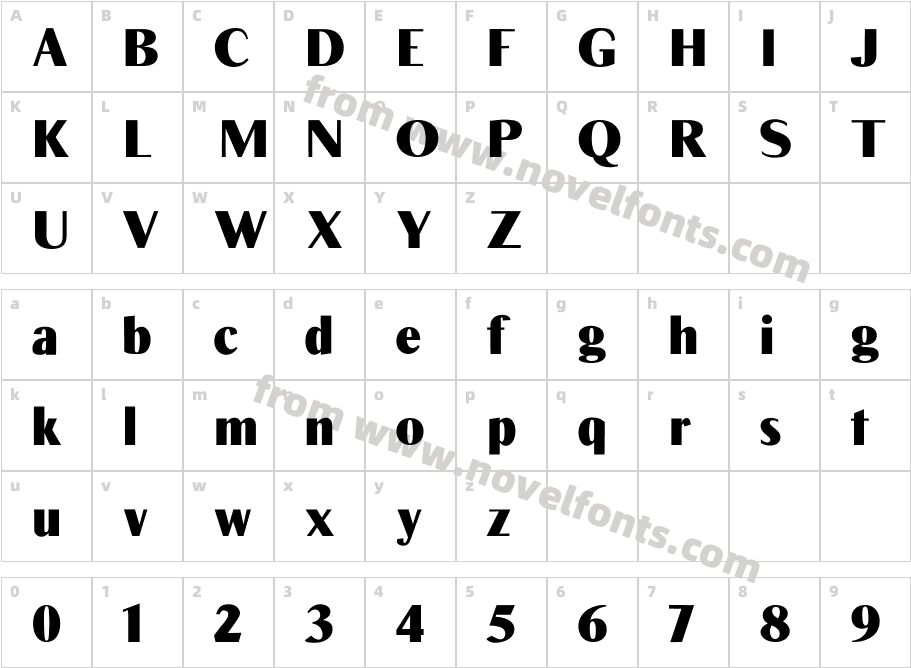 Times Sans DisplayCharacter Map