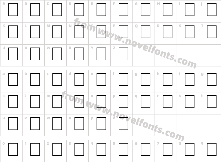 TinplateTitlingWideCharacter Map