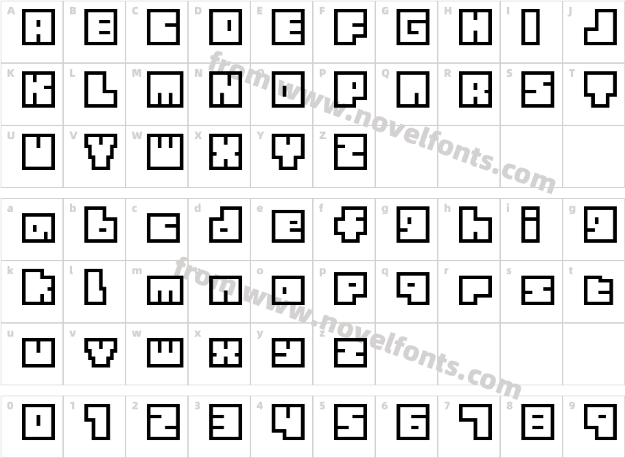 Tiny BoxBitA10Character Map