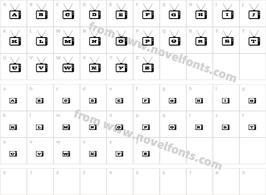 Tiny TubeCharacter Map