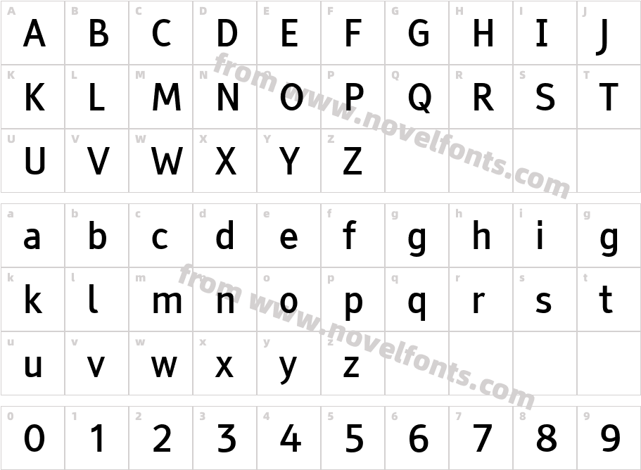 Tiresias PCfontCharacter Map