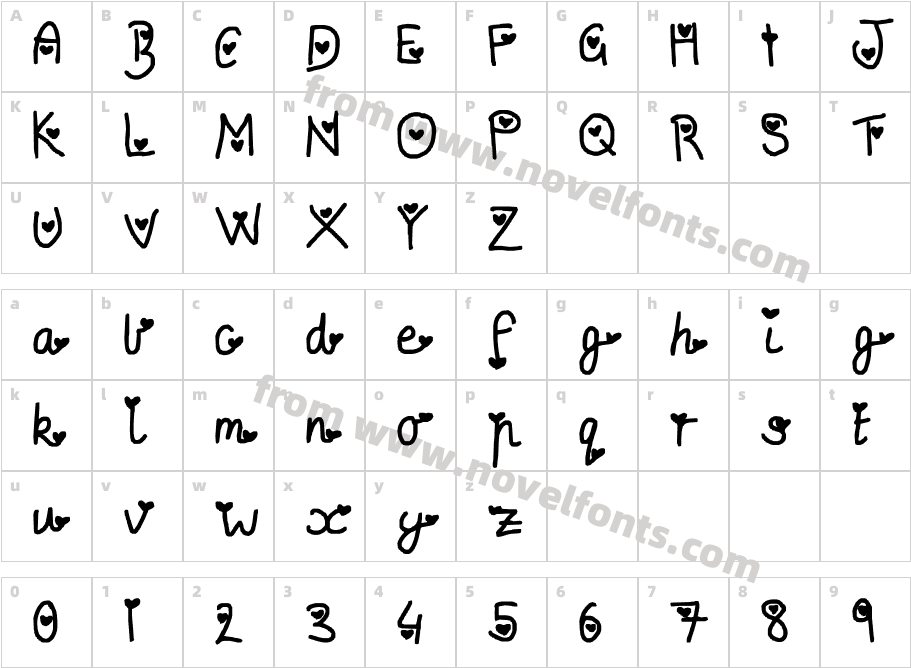 To love you.Character Map