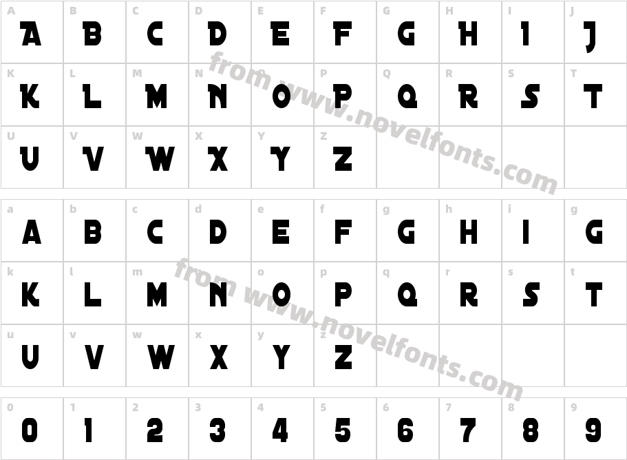 Distant Galaxy CondensedCharacter Map