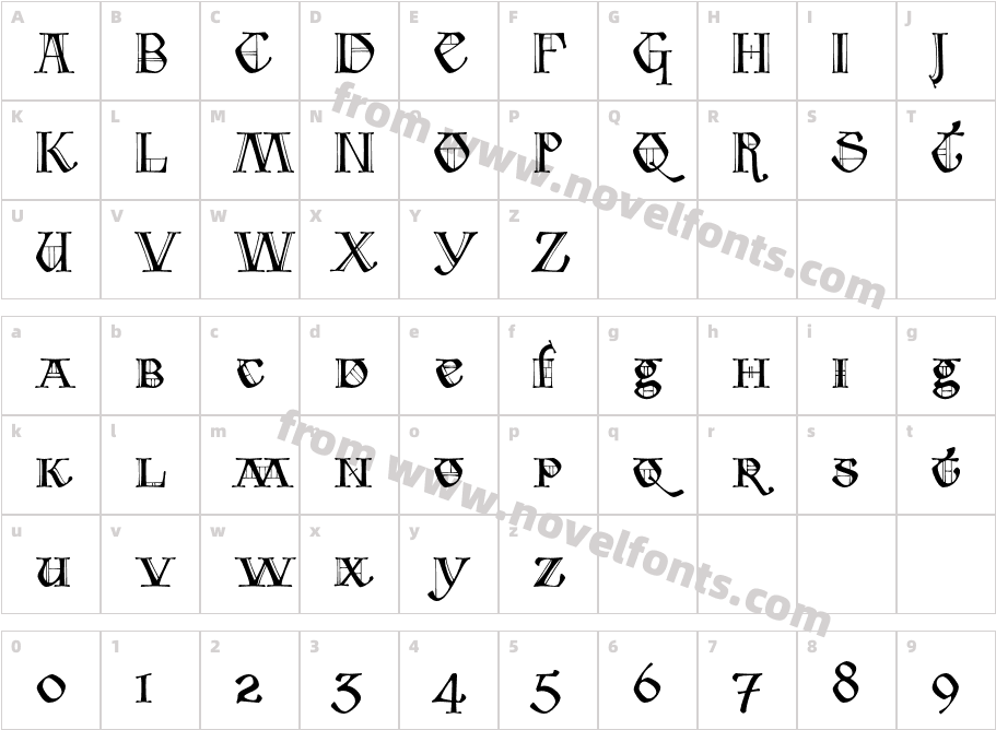 TomismSwashITCStdCharacter Map