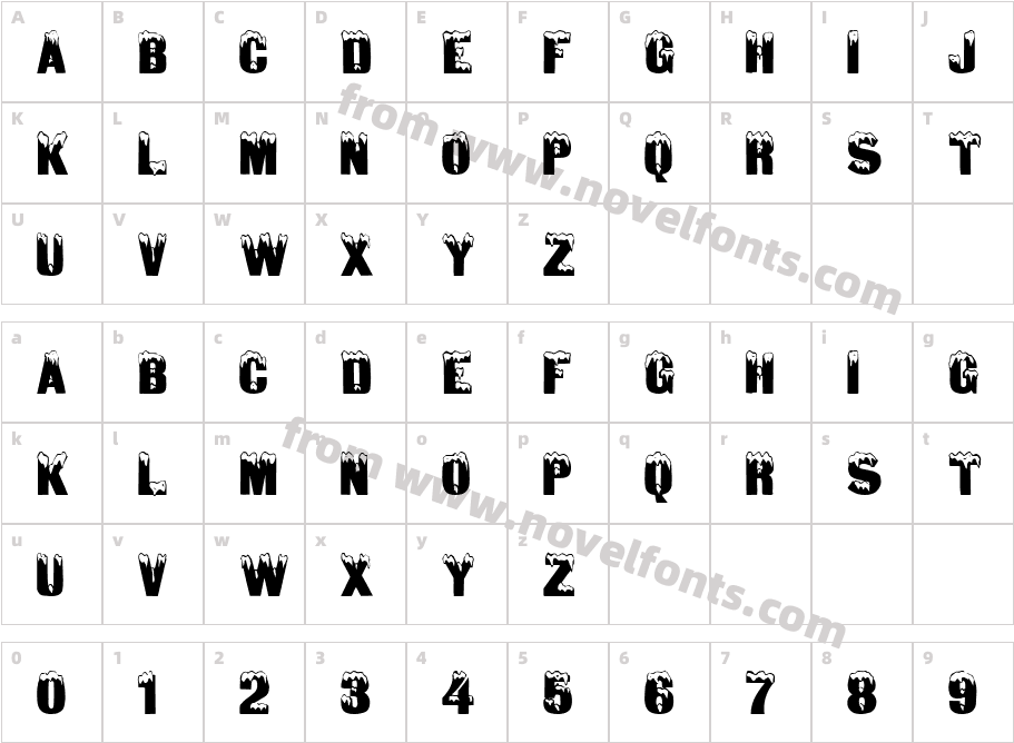 Tone RegularCharacter Map