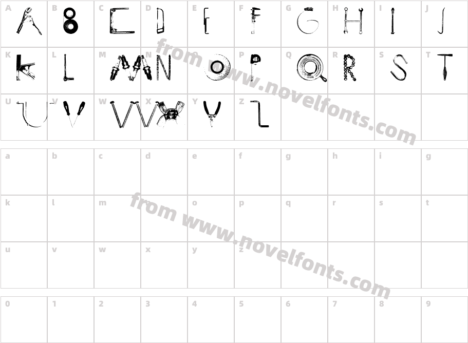 ToolBoxCharacter Map