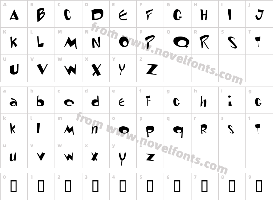 ToontimeCharacter Map